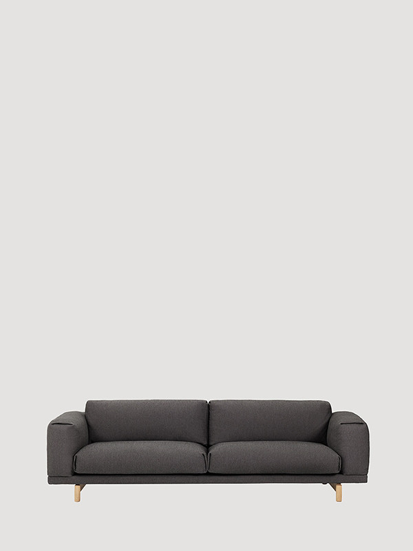 Rest 3 pers. sofa fra Muuto (Dark grey / Vancouver 13, Eg)