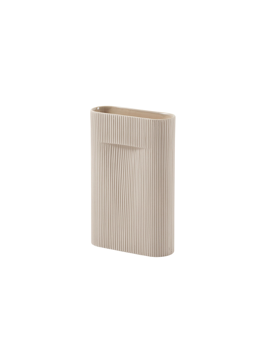 Ridge Vase fra Muuto (Beige, H35 cm)