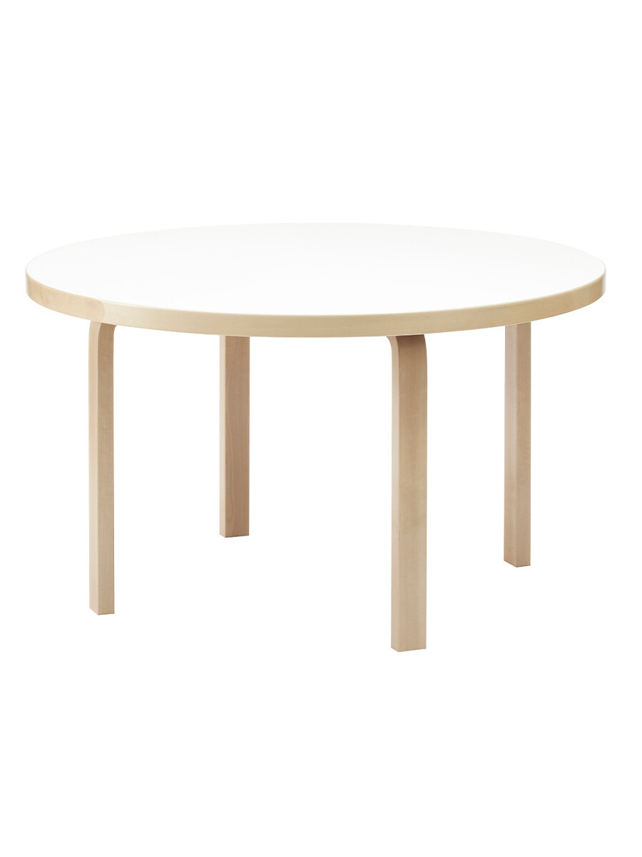 Aalto Table Round, Ø125 cm fra Artek (Hvid Laminat)