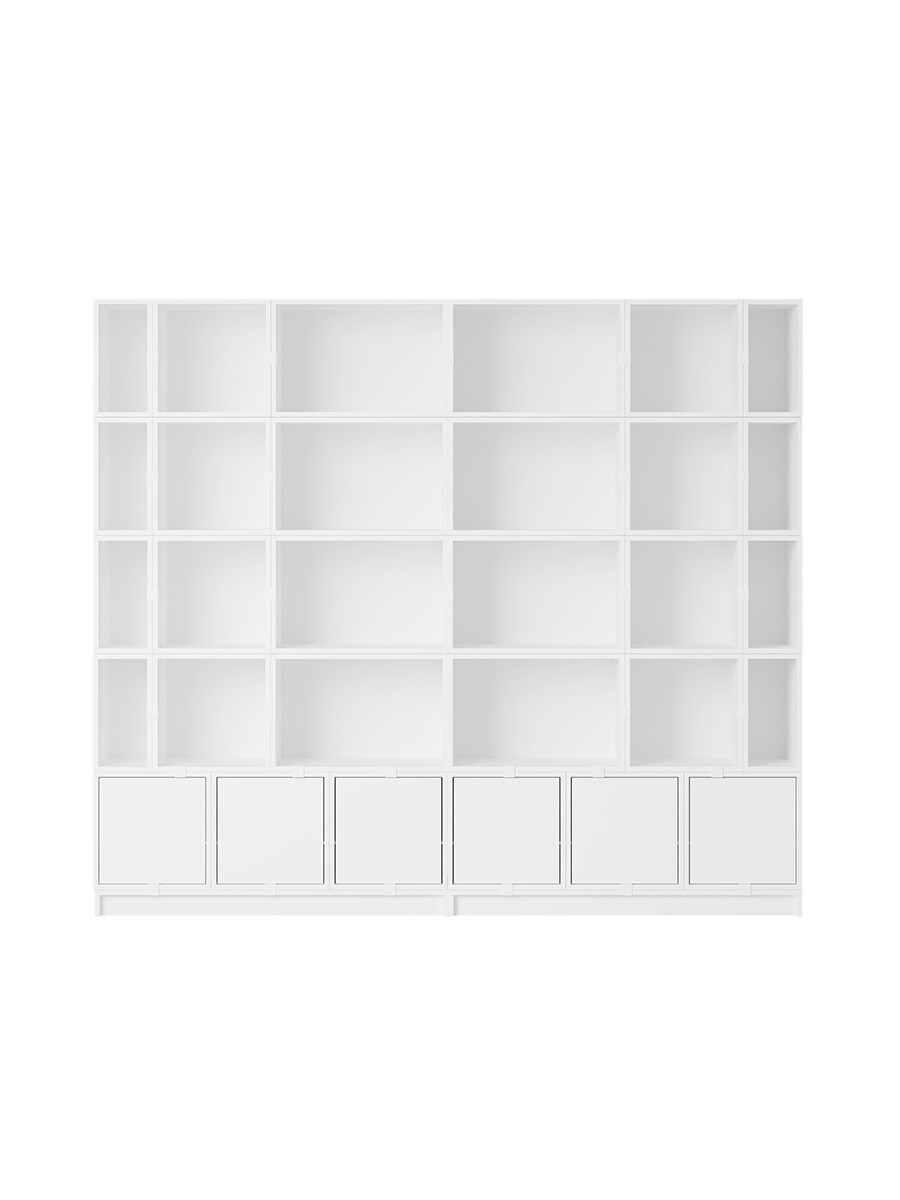 Stacked Storage System, bookcase 1 fra Muuto (White)