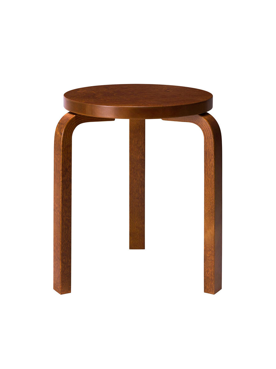 Stool 60, walnut stained fra Artek