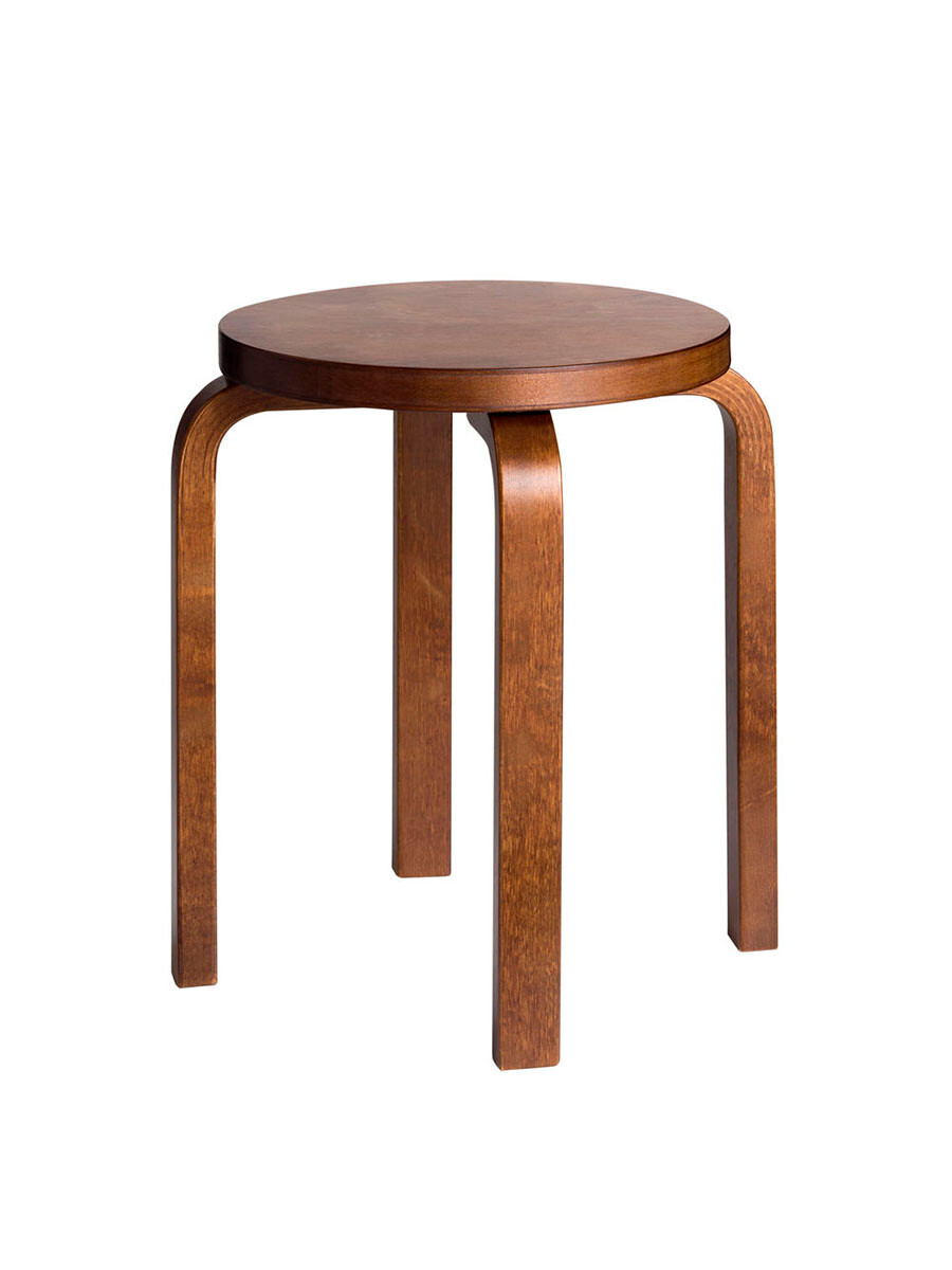 Stool E60, walnut stained fra Artek