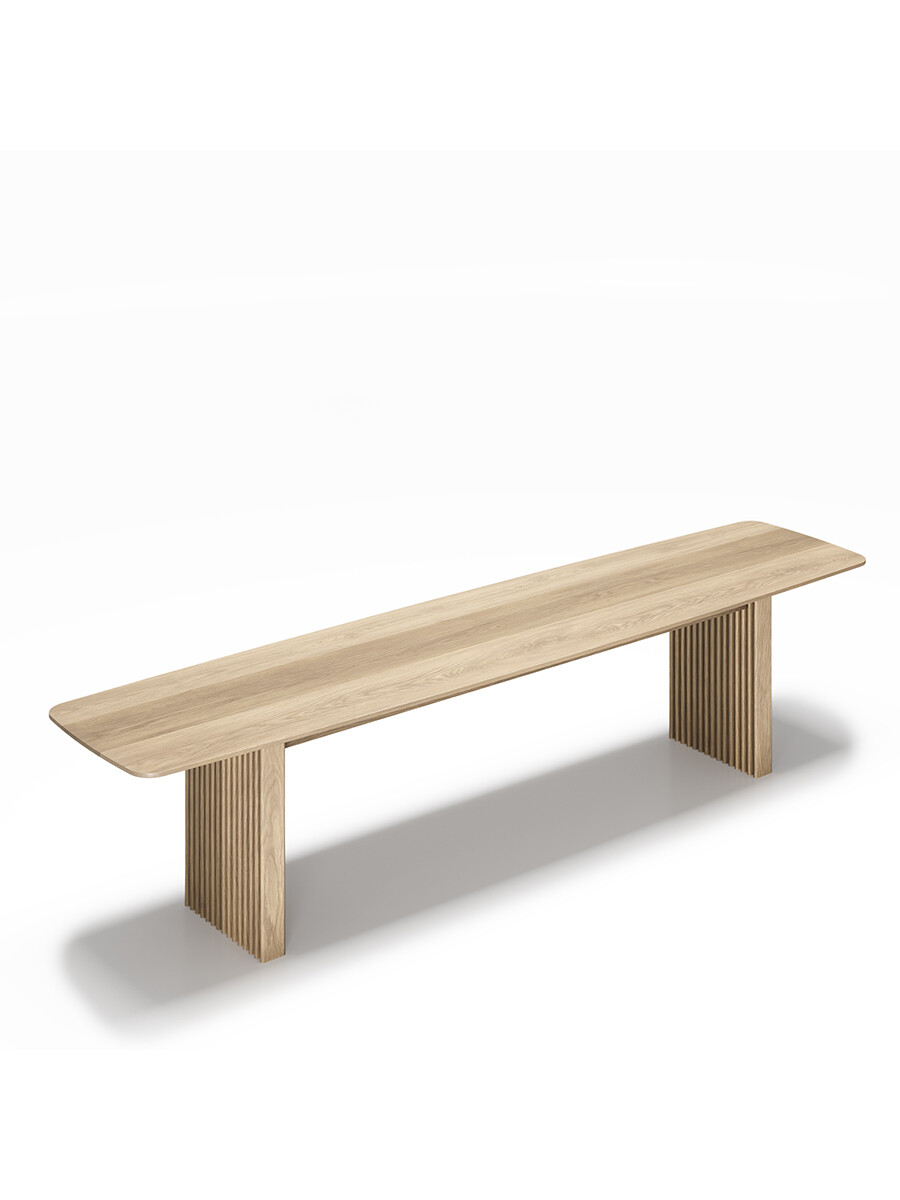 Ten Bench fra DK3 (L 180 cm, Hvidolieret eg)