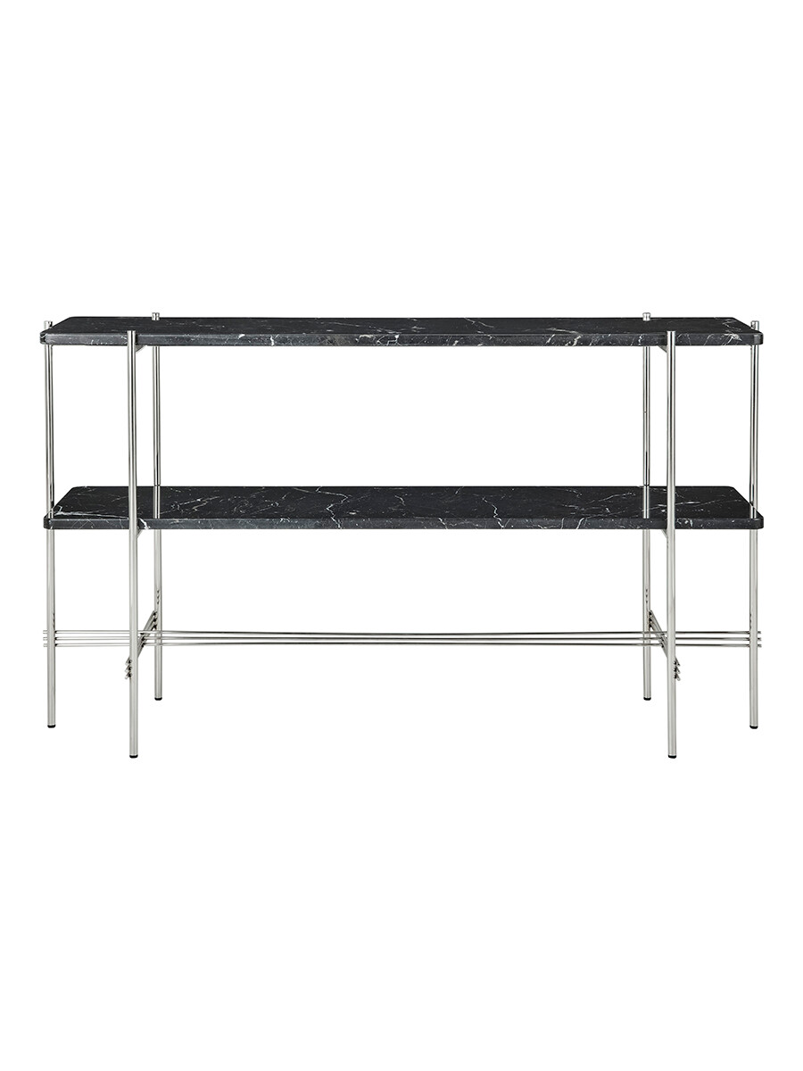 TS Console, 2 rack fra GUBI (Sort / Poleret stål)