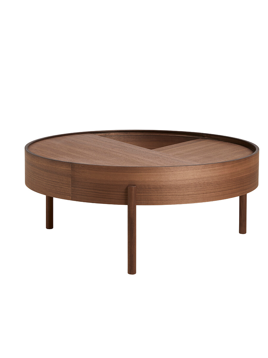 Arc Coffee Table, Ø 89 cm fra Woud (Walnut)