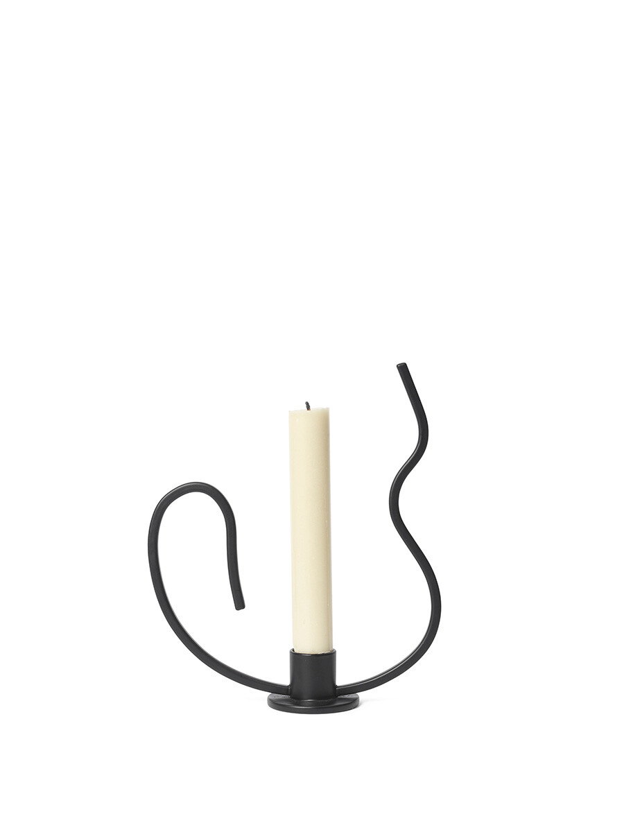 Valse Candleholder, low fra Ferm Living (Black)