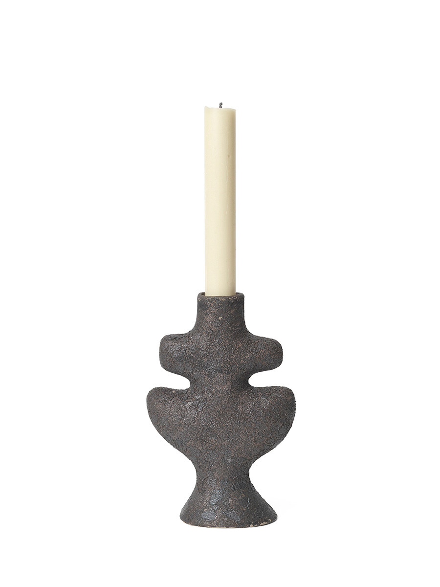 Yara Candle Holder Small, rustic iron fra Ferm Living