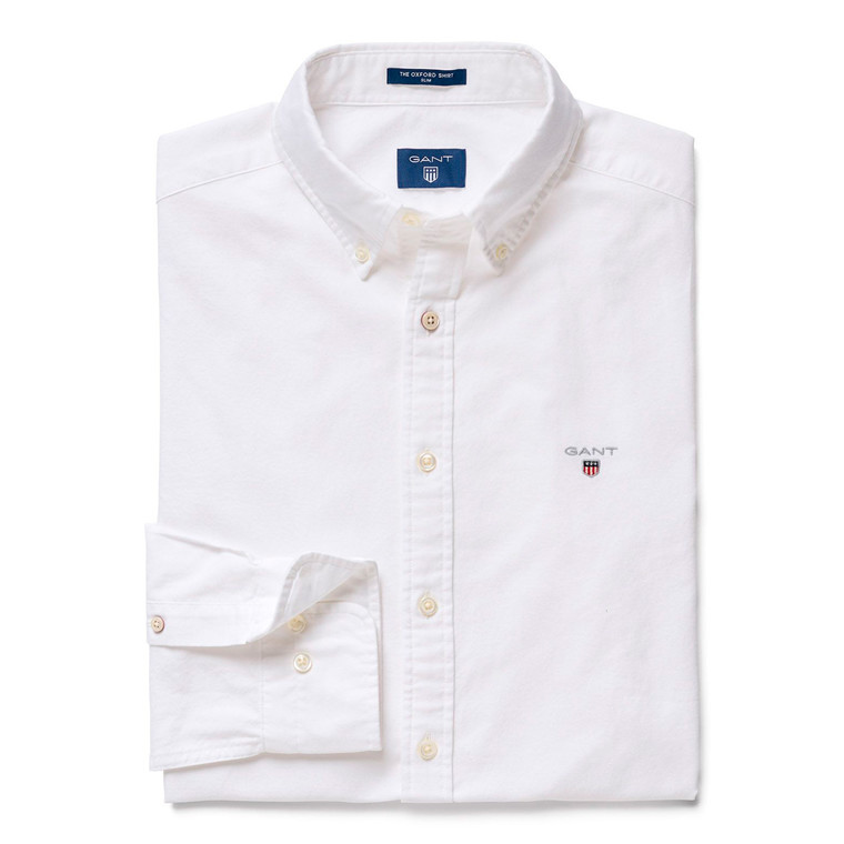 Bryde igennem konjugat At lyve The Oxford Slim Fit Skjorte i hvid fra GANT - 2 farver online - Køb GANT  her!
