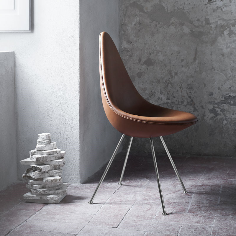Fritz Hansen Drop Chair Læder - Livingshop.dk