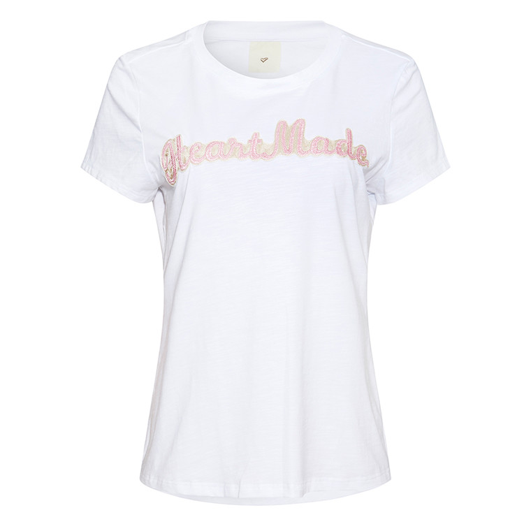 Baglæns renhed binde Esla hvid/rosa t-shirt - Heartmade | Rikke Solberg