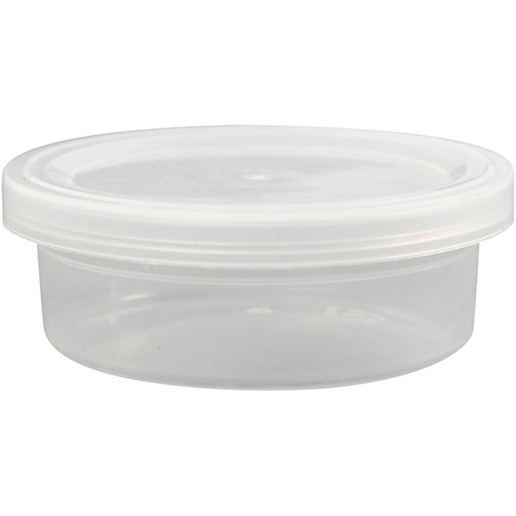 Plastbøtte med låg, H: 24 mm, 20 stk., 45 ml