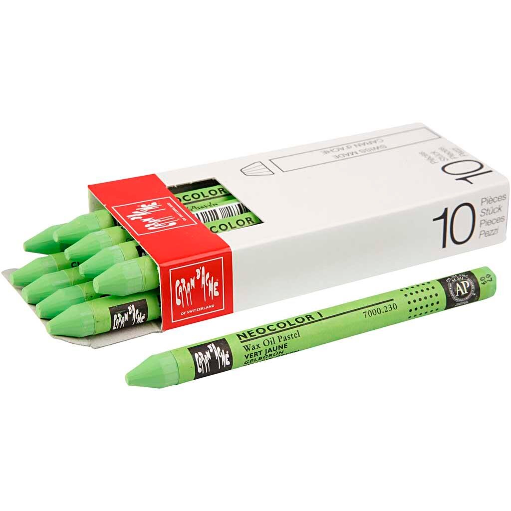 Caran d'Ache Neocolor 1 - Yellow Green 230, 10 stk.