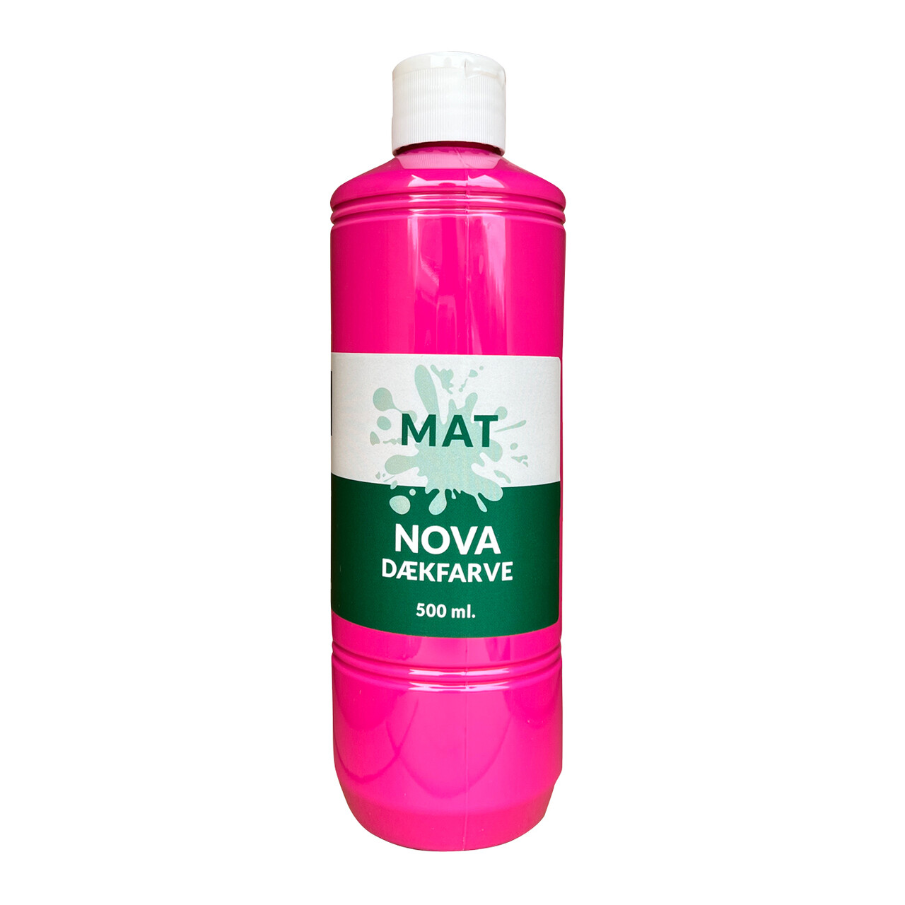 Nova mat dækfarve 500 ml. pink. Dansk produceret