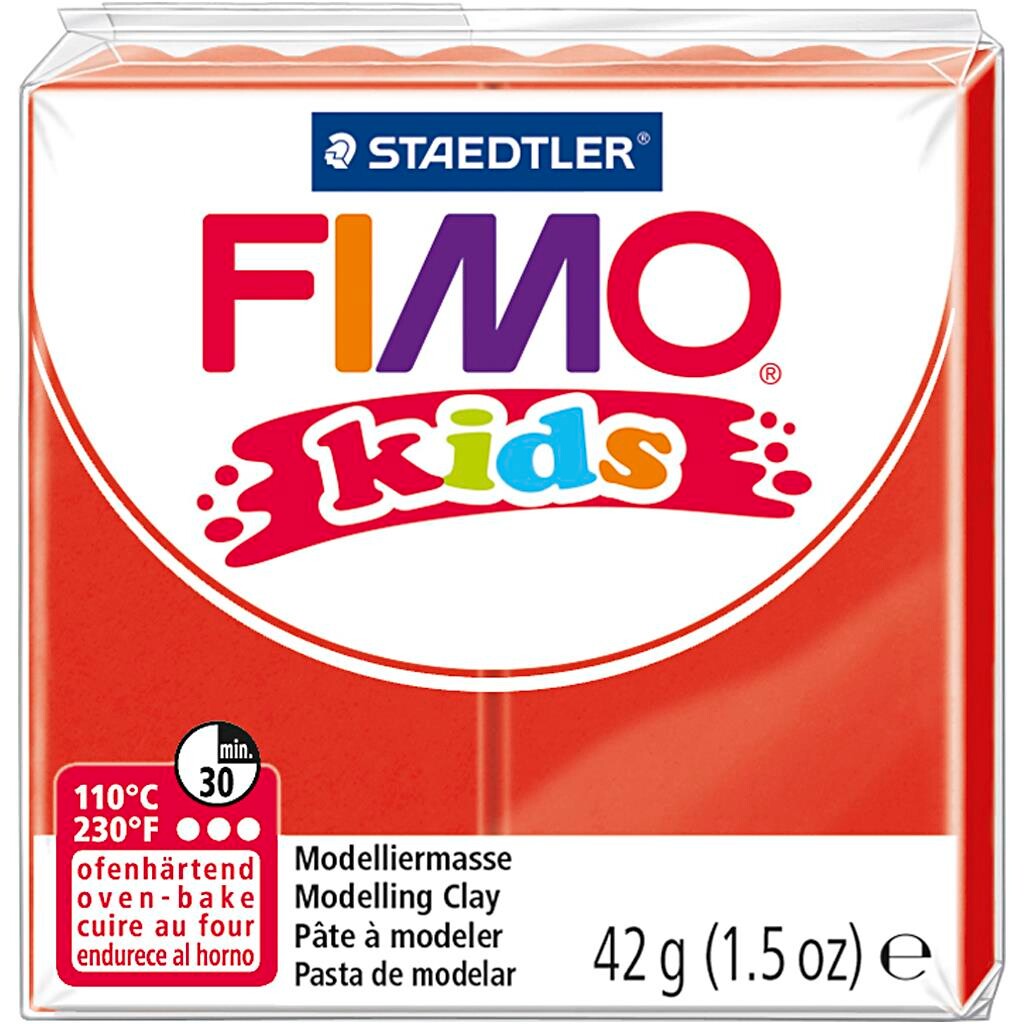 FIMO® Kids ler rød 42 g