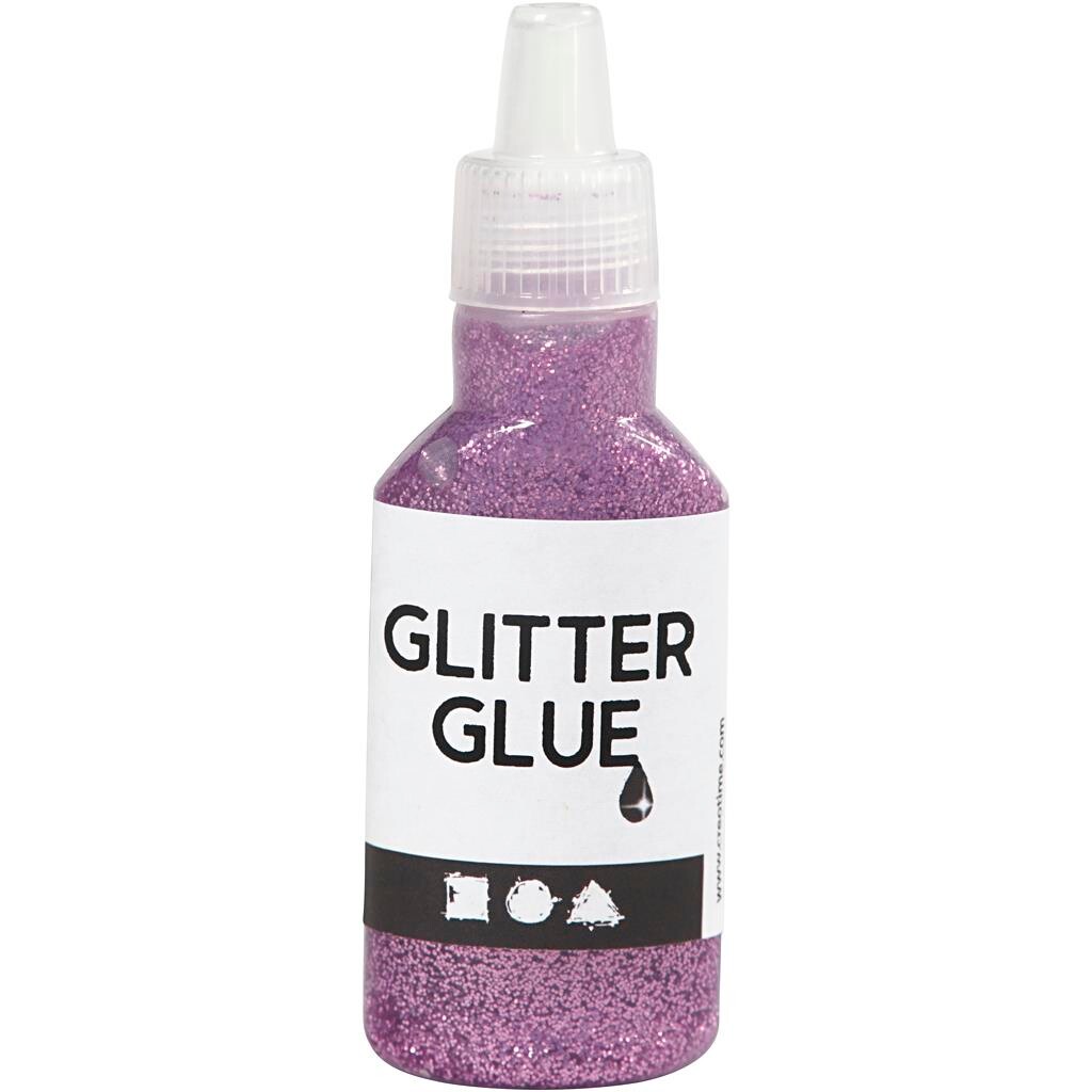 Glitterlim, lilla, 25ml