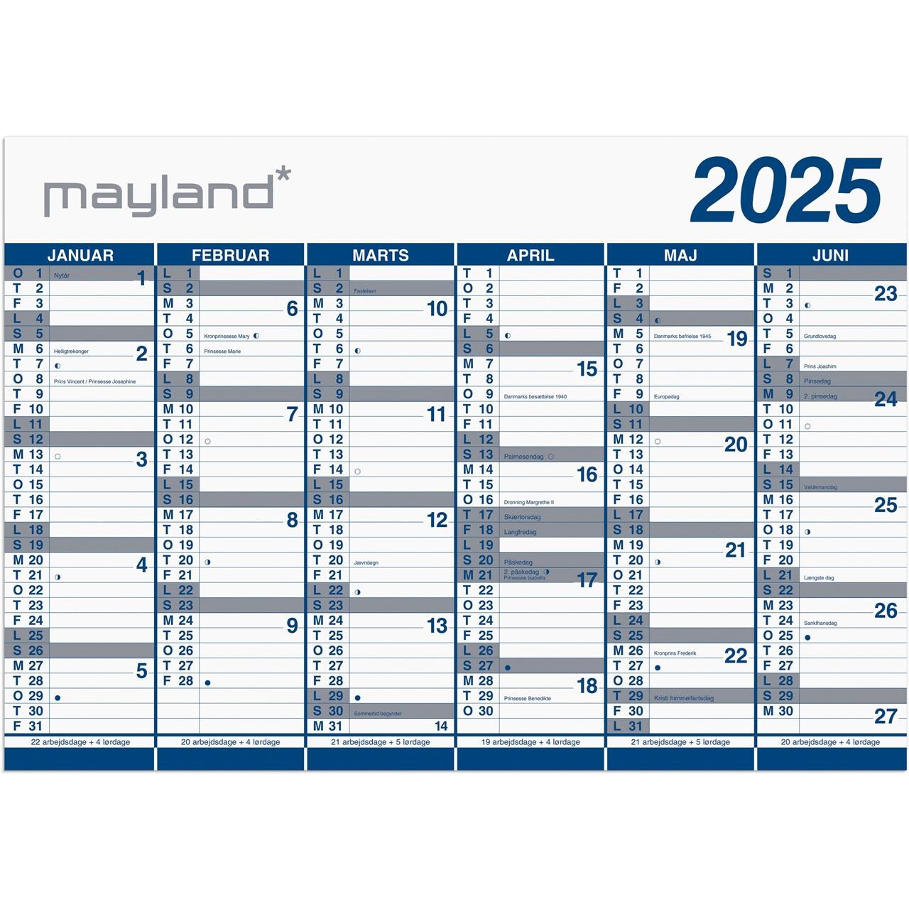 Kæmpekalender 2x6 mdr. PP-plast rør 2025