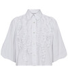 CO' COUTURE SKJORTE, CO CRISP RUFFLE PUFF WHITE