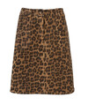 BLACK COLOUR NEDERDEL, ABBIE MIDI LEOPARD