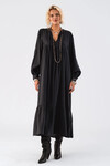  LOLLYS LAUNDRY KJOLE, LATOUR LACE MAXI DARK GREY