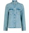 NEO NOIR SKJORTE, ROGER DENIM SMOKE BLUE