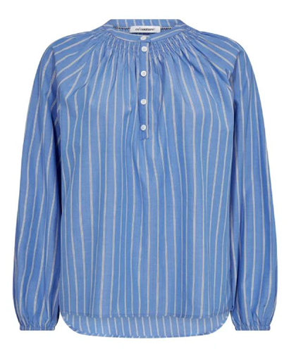 CO' COUTURE BLUSE, SAMRA STRIPE SKY BLUE