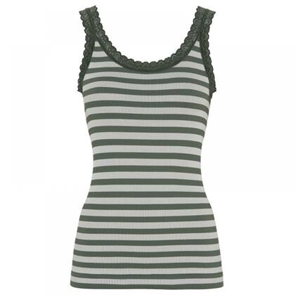 TIM & SIMONSEN TOP, ISA STRIPE RIB OLIVA