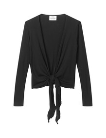 NØRGAARD PÅ STRØGET WRAP TOP, BLACK