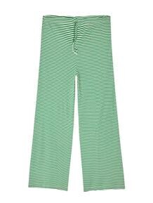 NØRGAARD PÅ STRØGET BUKS, NOVA FINE STRIPE GREEN/ECRU