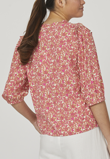 LOVE & DIVINE BLUSE, LOVE 1166-1 PINK ORIENTAL