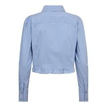 CO' COUTURE SKJORTE, ADDIE STRIPE FRILL PALE BLUE