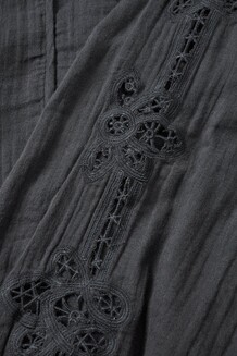  LOLLYS LAUNDRY KJOLE, LATOUR LACE MAXI DARK GREY