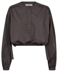 HAUTE L'AMITIE BLUSE - PUFFY TIE MUD