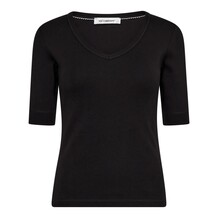 CO' COUTURE V-T-SHIRT, GRANNY BLACK