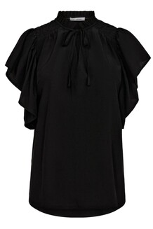 CO' COUTURE TOP, TORA FRILL BLACK
