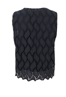 BLACK COLOUR TOP, FREYA CUT OUT LACE BLACK