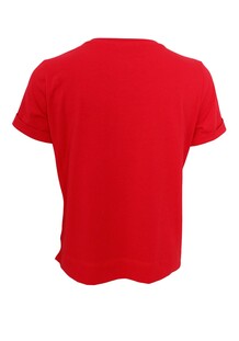 BLACK COLOUR T-SHIRT, MAY RED