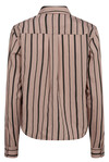 CO' COUTURE SKJORTE, LENNY STRIPE RUFFLE NUDE ROSE