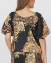 LOVE & DIVINE BLUSE, LOVE1159 BLACK PAISLEY