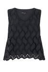 BLACK COLOUR TOP, FREYA CUT OUT LACE BLACK