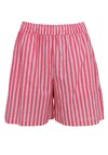 BLACK COLOUR SHORTS, FLORA PINK STRIPE