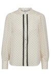 CO´ COUTURE SKJORTE, FRANCISCA DOT LACE OFF WHITE