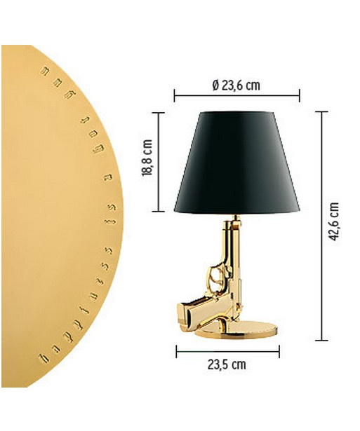 Gun Bedside Table Lamp Gold Flos