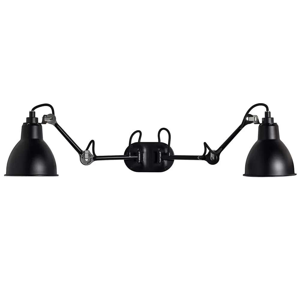 Lampe Gras - 204 Double Wandlamp Zwart Lampe Gras