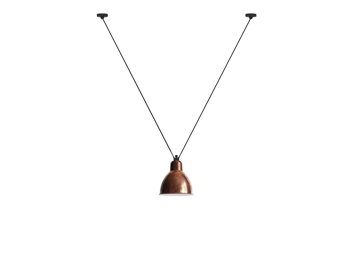 Lampe Gras - 323 XL Hanglamp Rond Gebroken/Koper/Wit Lampe Gras