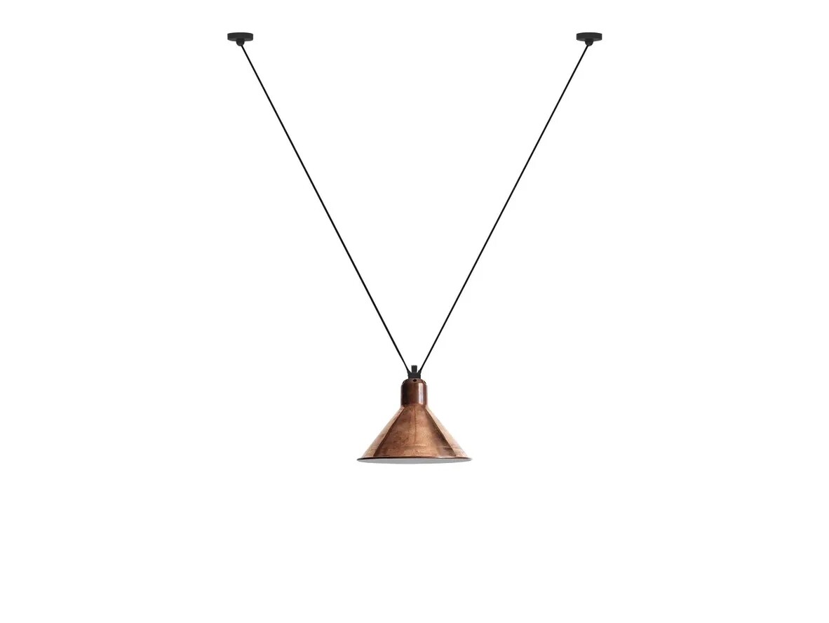 Lampe Gras - 323 XL Hanglamp Kegelvormig Gebroken/Koper/Wit Lampe Gras