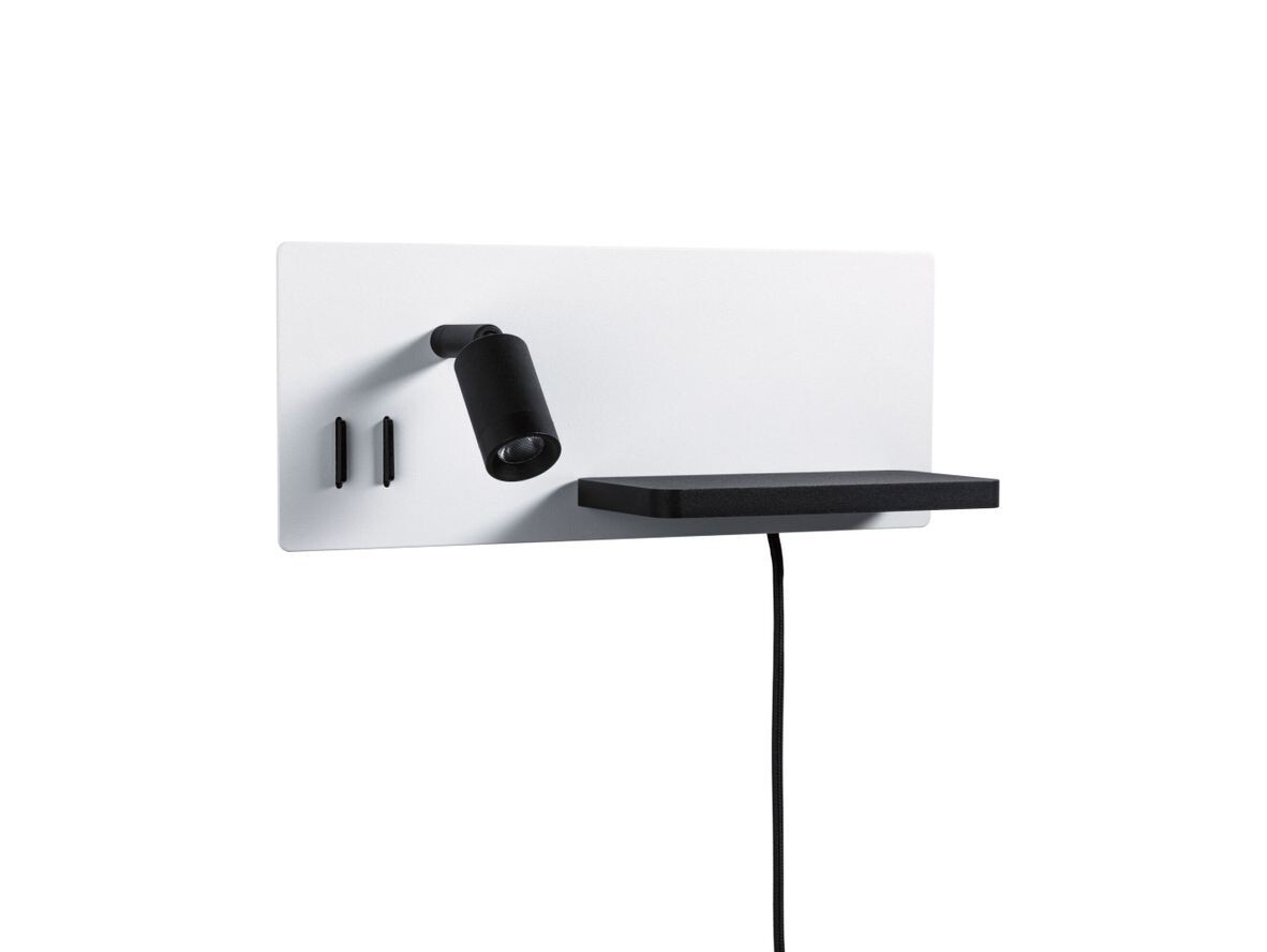 Paulmann – Serra LED Seinävalaisin USB C Dim. Left Side Matt White/Matt Black Paulmann