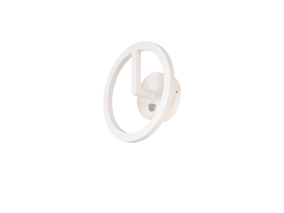 SLV - Q-Ring Wandlamp w/Sensor IP54 White