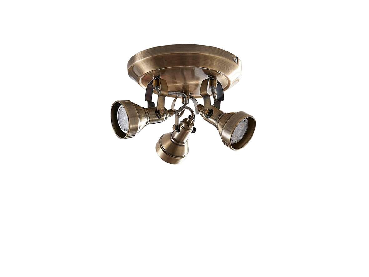 Lindby – Perseas 3 Round Kattovalaisin Antique Brass