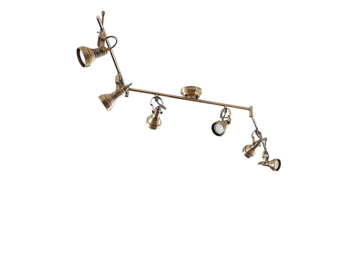 Lindby – Perseas 6 LED Kattovalaisin Antique Brass