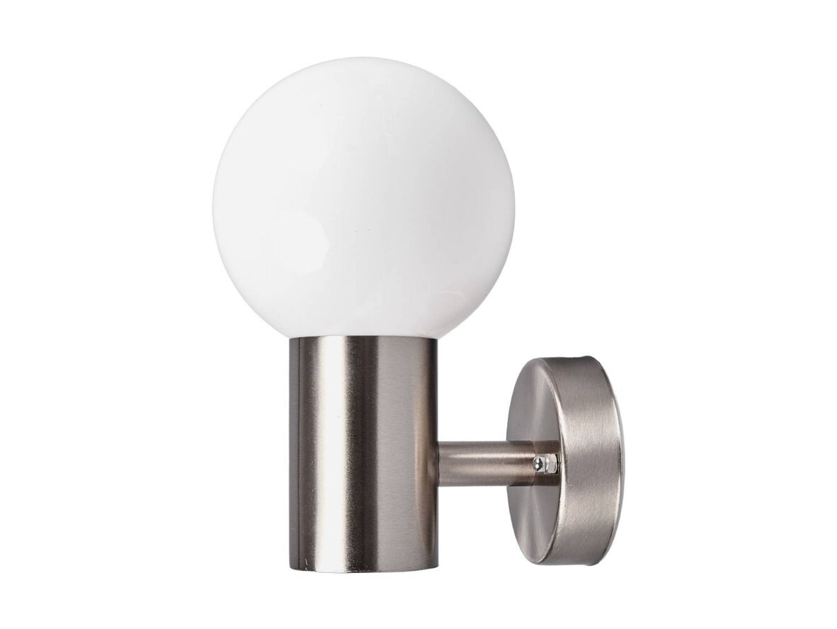 Lindby – Tomma Ulko Seinävalaisin Stainless Steel/Opal White Lindby